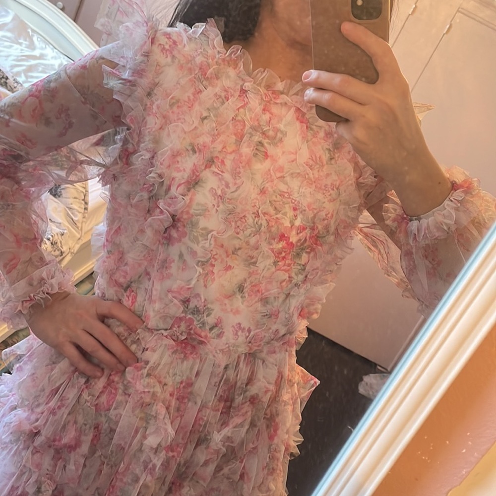 Modest Floral Spring Dress - Picture 3 of 3